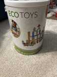 Drewniane klocki edukacyjne miasto 100 szt. Sorter