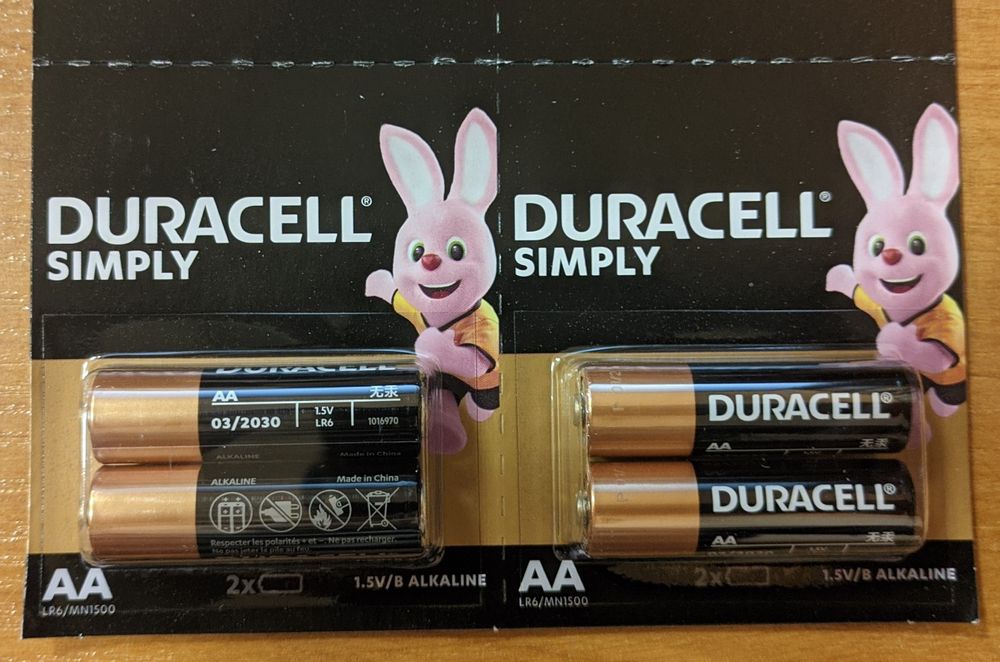 Оригинальные батарейки Duracell Simply R06 MN1500 AA (R6, 316) 2 шт.