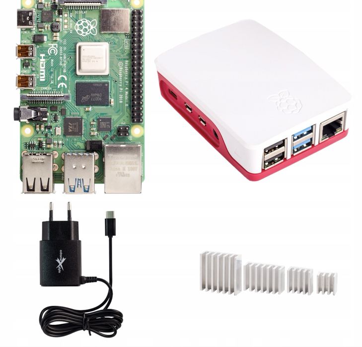 Raspberry Pi 4B 8GB RAM obudowa zasilacz radiatory GWARANCJA