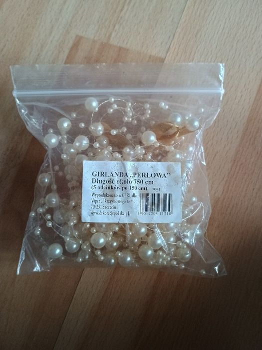 Girlanda perłowa, akcesoria ślubne