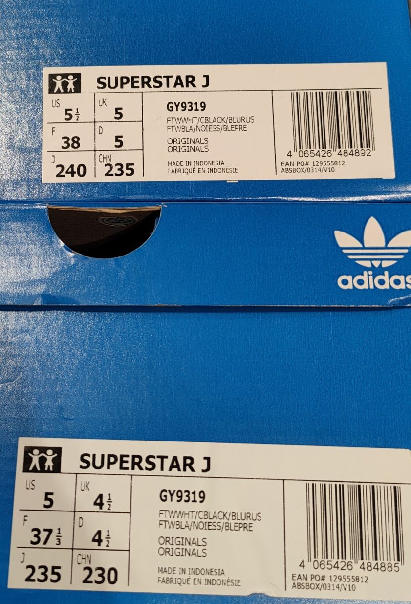Nowe buty Adidas Superstar J białe 35 36.37 38 damskie jak forum low