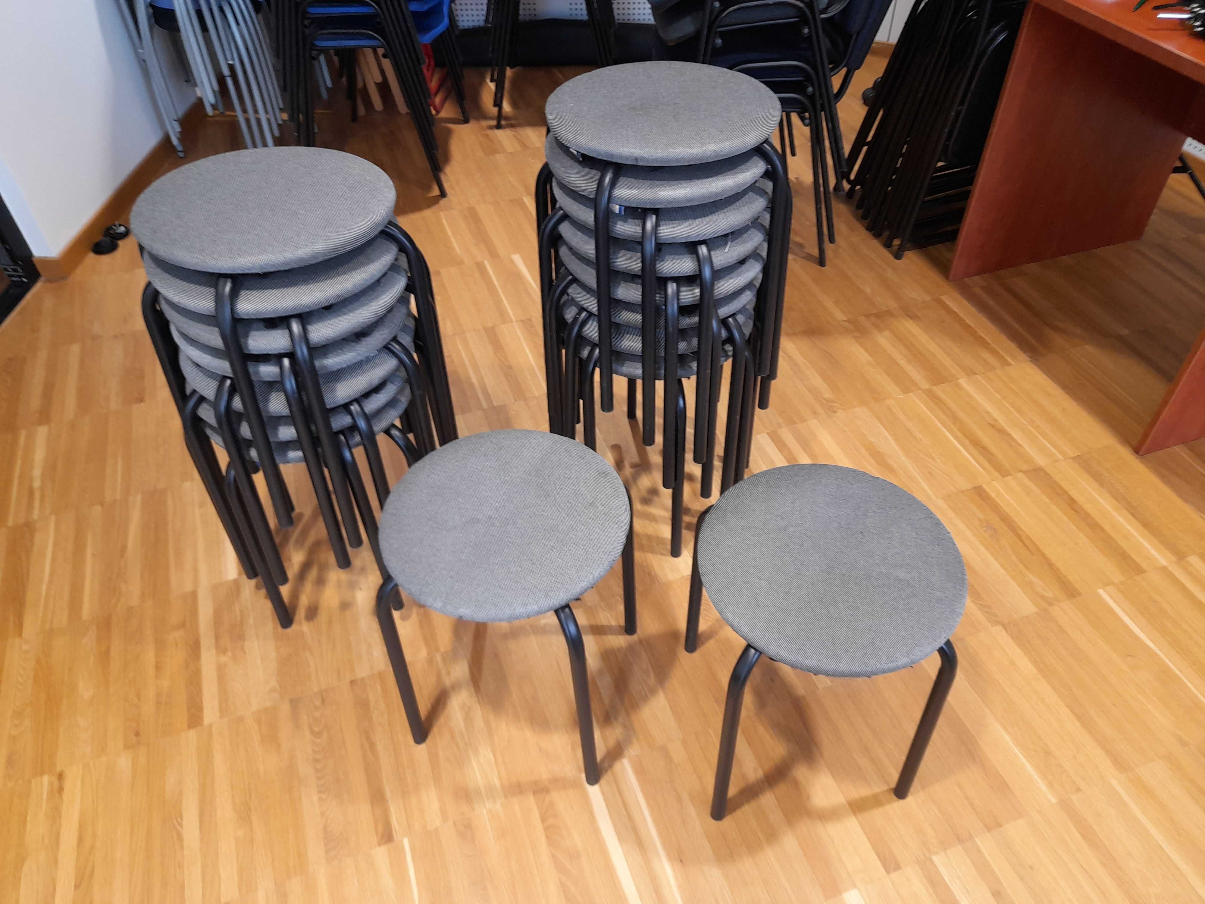 Taboret, stołek okrągły - zestaw 17 sztuk