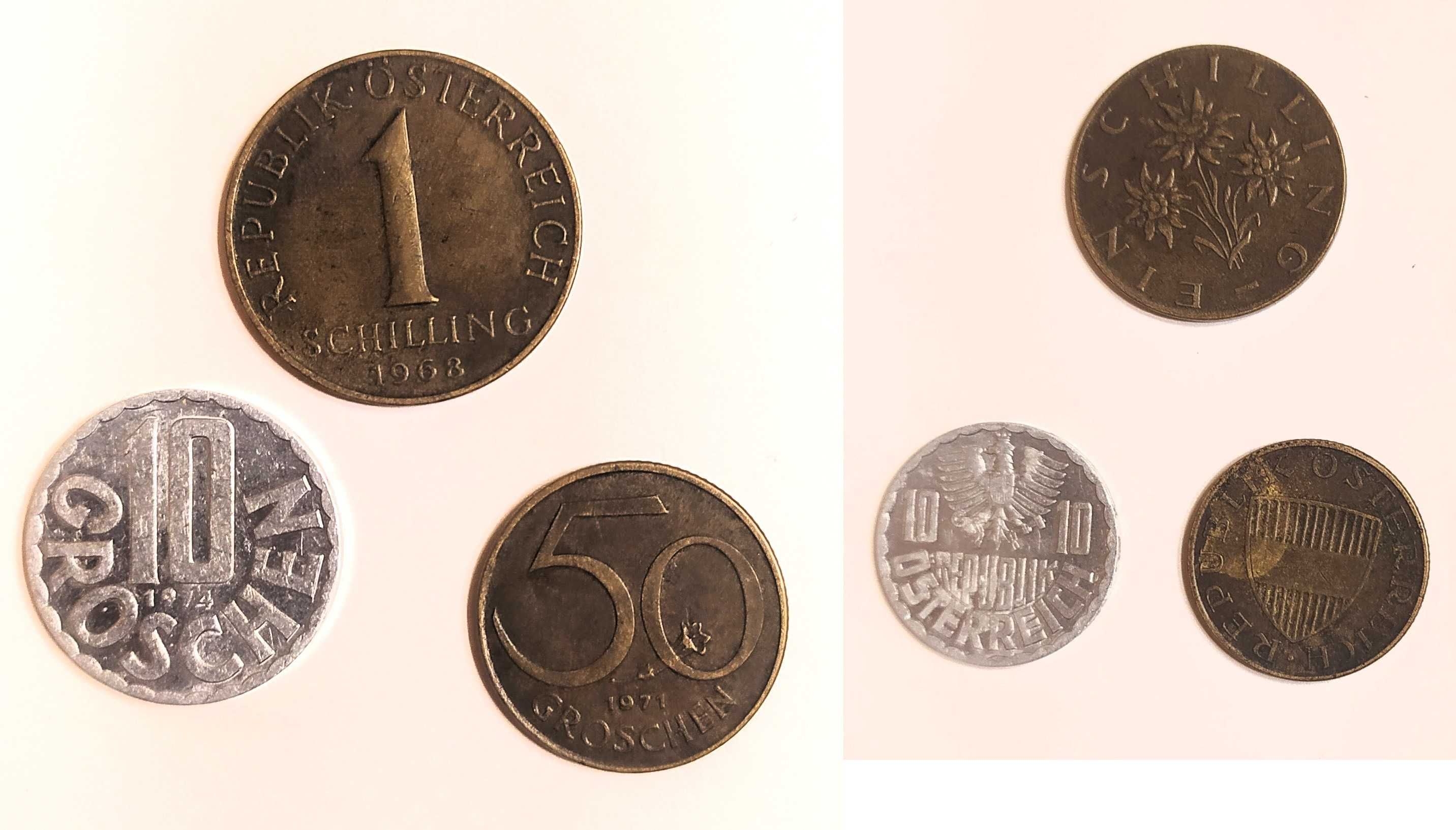 Różne monety obiegowe dla pasjonatów i historyków