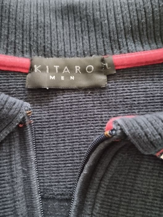 Kitaro Men męski sweter z kołnierzykiem granatowy XL