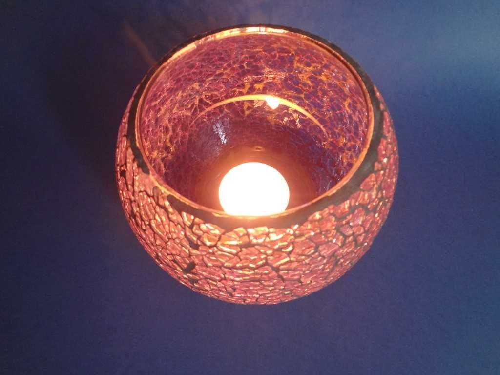 Świecznik Mozaika Duża Lampka 13cm na tealight UNIKAT!