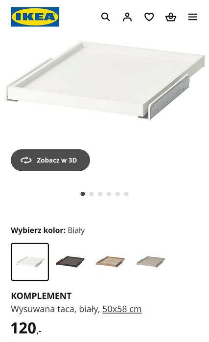 Wysuwana taca na biżuterię  Ikea