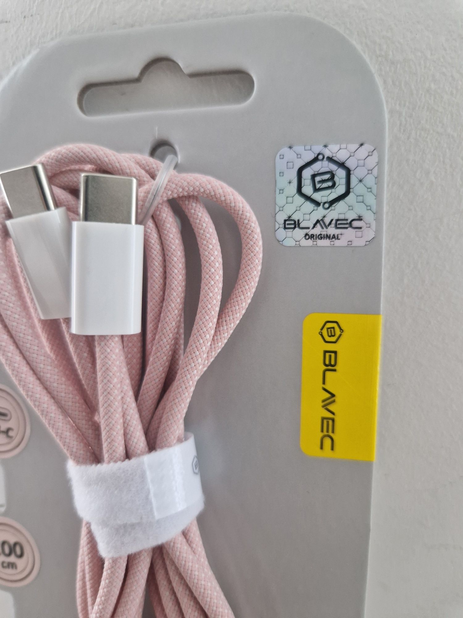 Blavec Kabel Candy oplot - Typ C na Typ C - PD 60W 3A 2 metry Apple