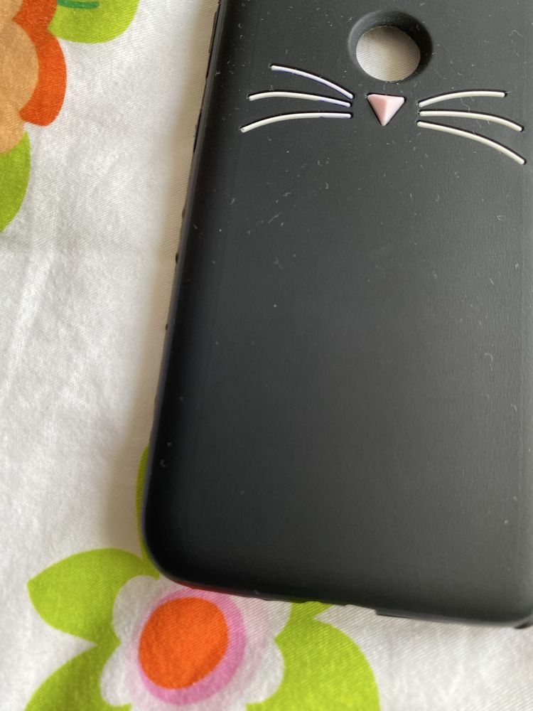 Obudowa case etui Huawei P9 Lite Mini czarny kot z uszkami miekki