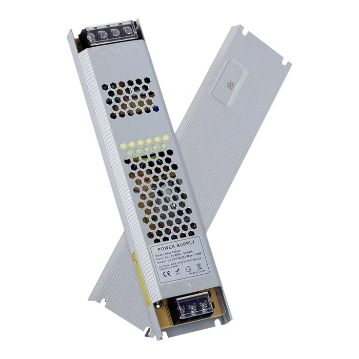 Ultracienki transformator LED 24 V sterownik LED 150 W 6,25 A,