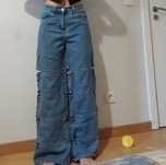 Calça larga cintura