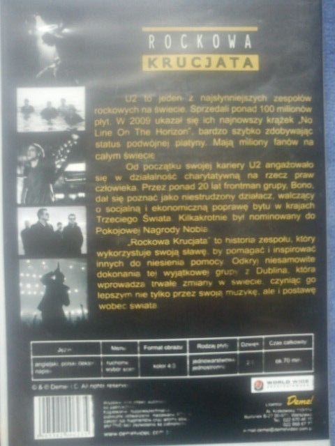 U2 płyta DVD "Rockowa Krucjata"-inne oblicze zespołu nowa zafoliowana