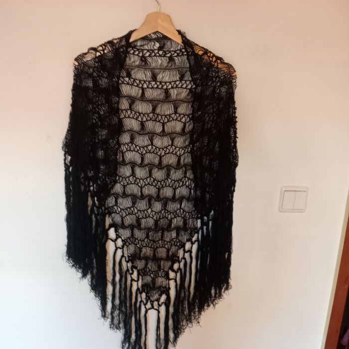 Chaile artesã lindíssimo em preto _-Maravilhoso lindo e sofisticado o