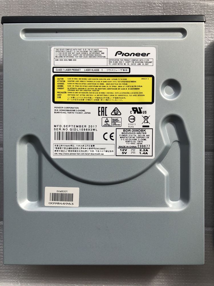Дисковод (привод) PIONEER BDR-209DBK Blu-Ray/HD-DVD