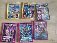 Zestaw 6x DVD Monster High filmy dla dzieci z książkami