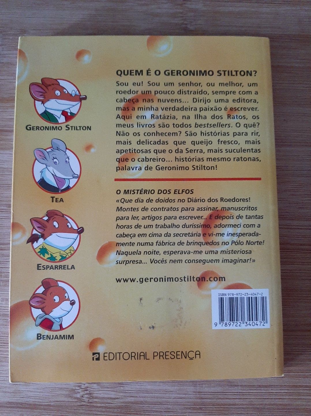Livro " O mistério dos elfos" Geronimo Stilton