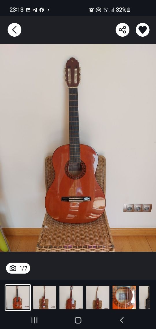 Guitarra viola como nova