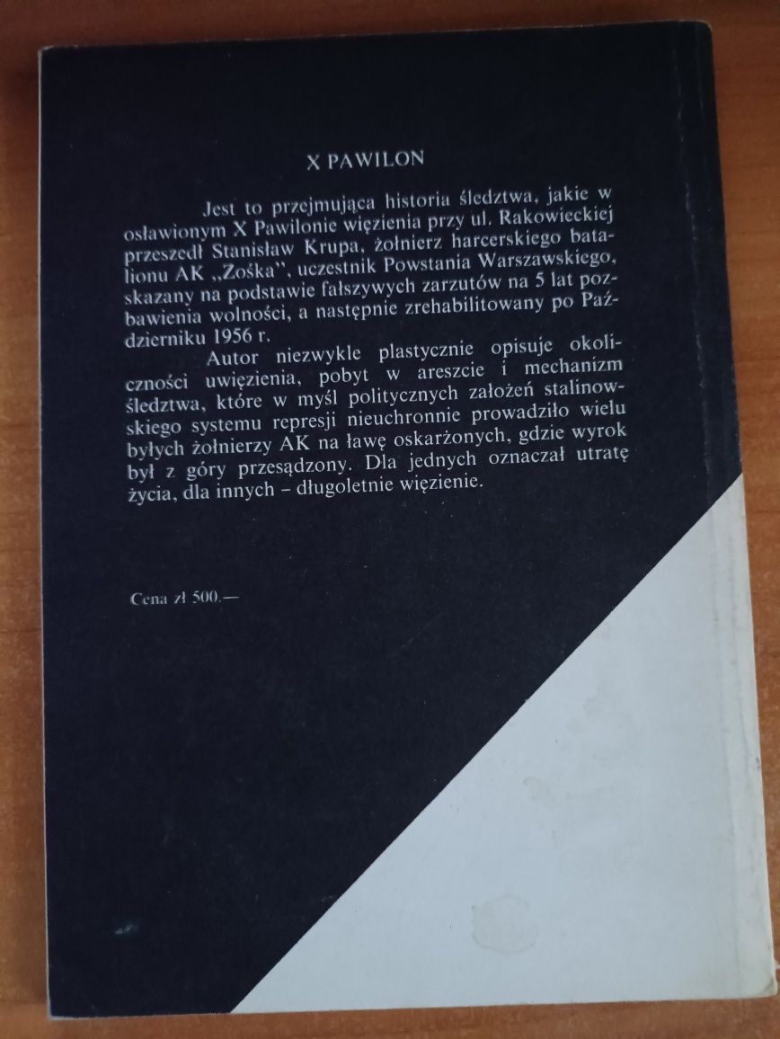 "X Pawilon. Wspomnienia AK-owca ze śledztwa na Rakowieckiej" S. Krupa