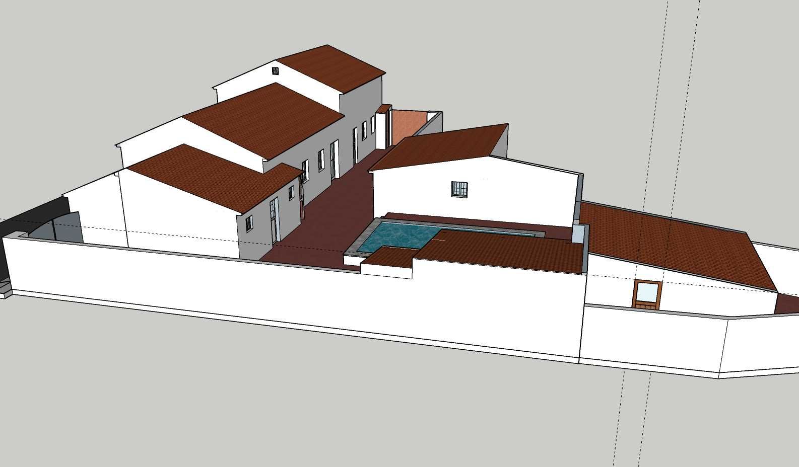 Casa antiga T4 com anexos, piscina e quintal