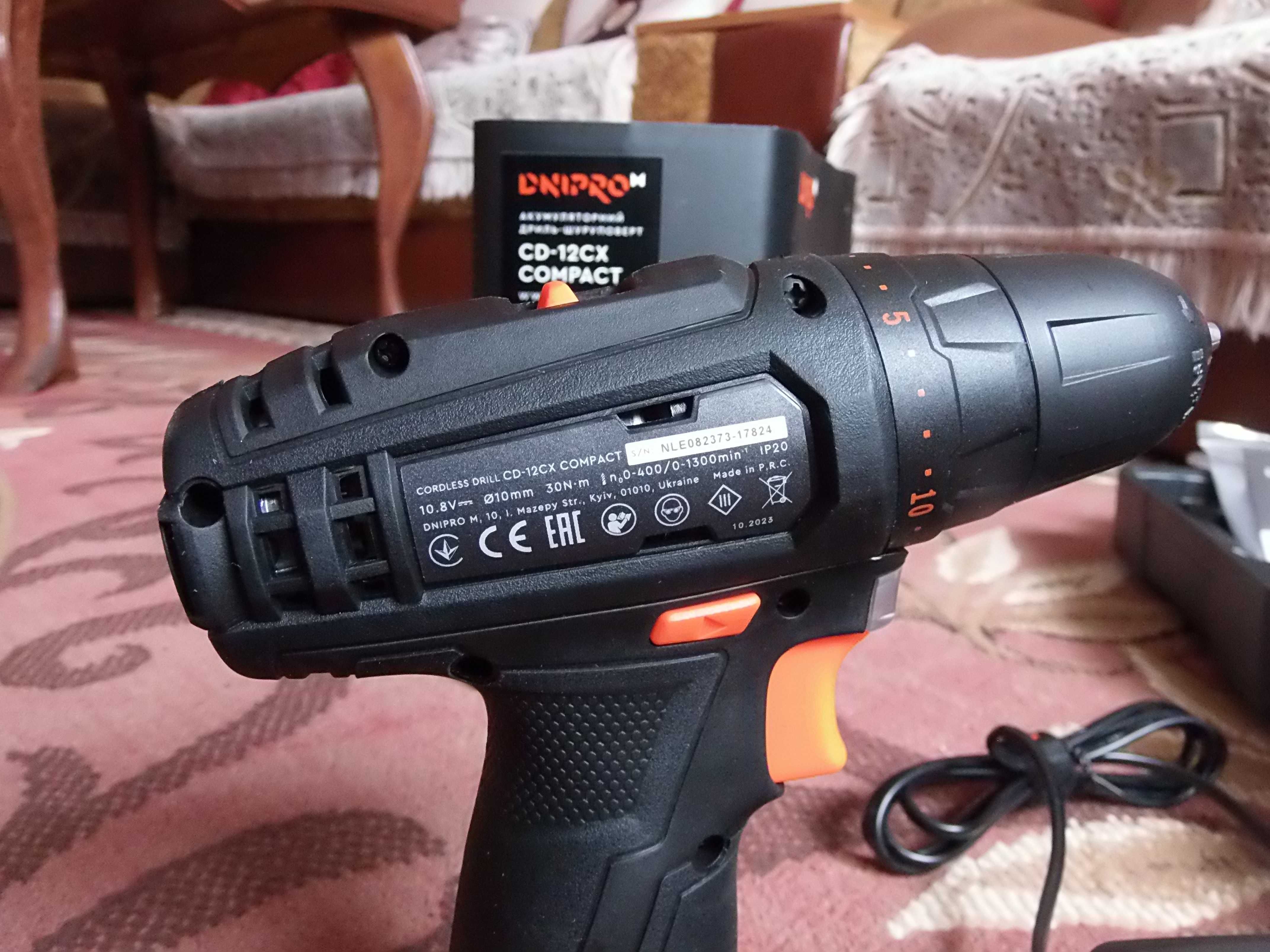 Шуруповерт Dnipro-M CD-12CX Compact
