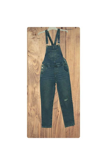 Ogrodniczki jeansowe spodnie bawełna + elastan zwężane S/M / 327O