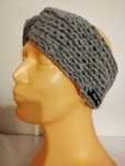 Szara opaska; turban; alpaka 25%; wełna 25%; handmade