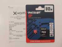 Karta 512GB Patriot Szybka microSDXC 100/80MB Nowa Gwarancja 3 lata