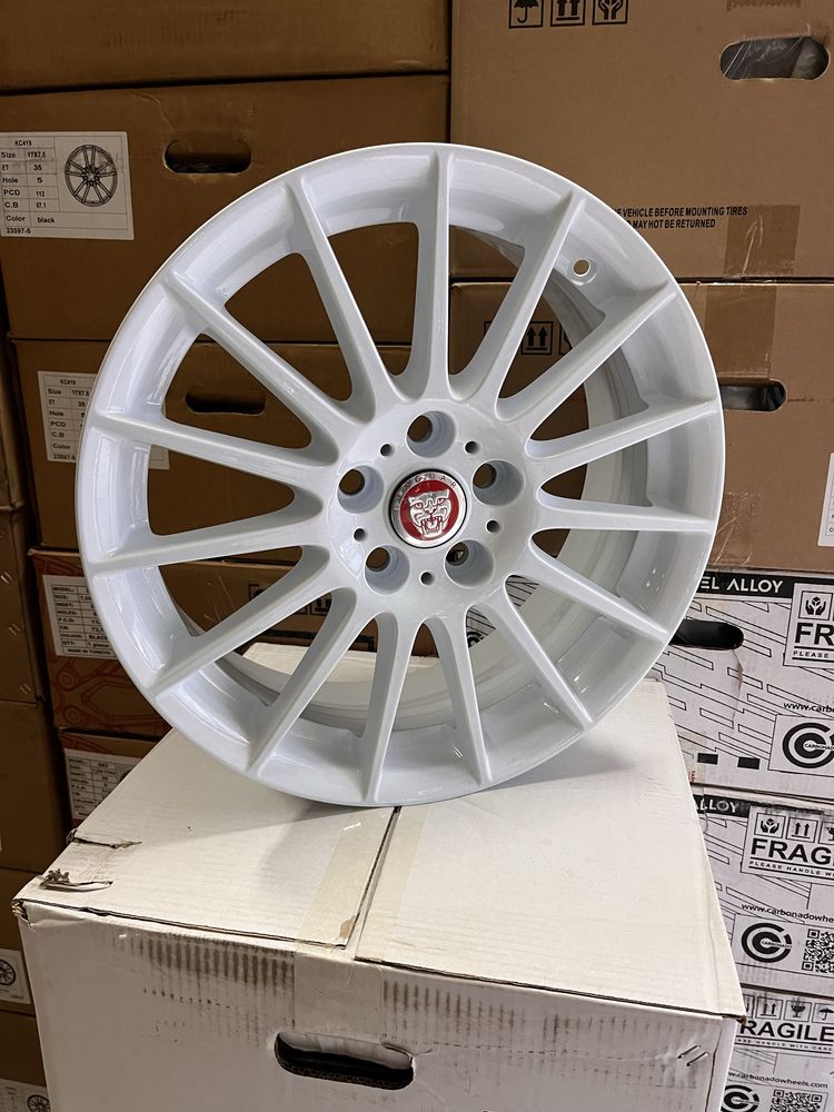 Jantes 17” 5x108 Originais Jaguar Raiadas Brancas