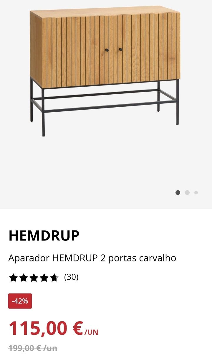 Vendo Aparador Jysk HEMDRUP 100x80cms