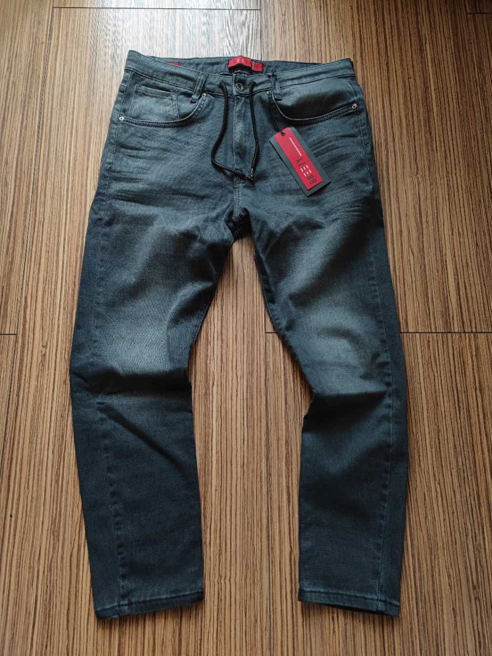 Spodnie 7/8 Jeans Slim Breezy Chinosy Szare 32