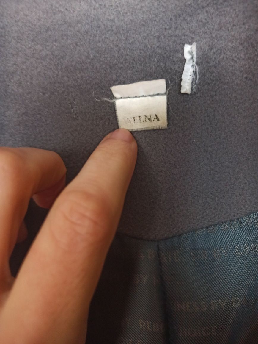 Płaszcz wełniany wełna pepitka XXL xl