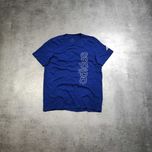 MĘSKA Koszulka Adidas Granatowa Duże Logo Bawełna Sport Clima Casual