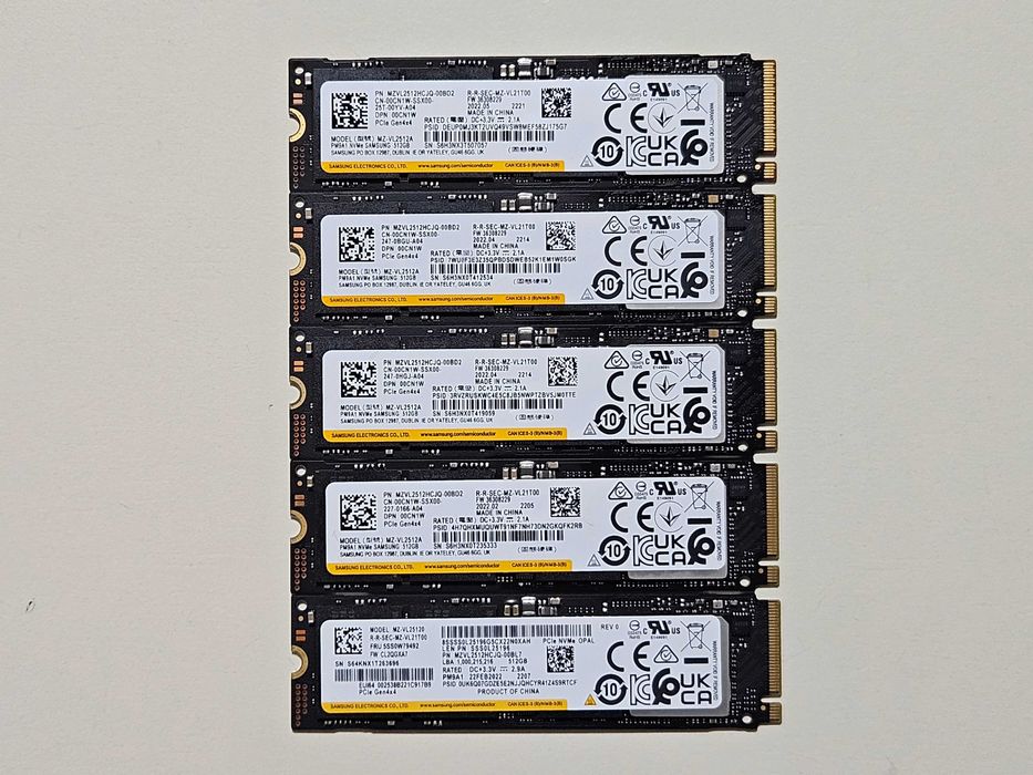 SSD 512Gb M.2 2280 NVMe Gen 4.0 x4 Samsung PM9A1 MZ-VL25120A