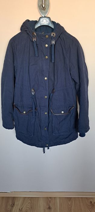 Kurtka ciążowa granatowa z wstawką na nosidełko, rozmiar 44