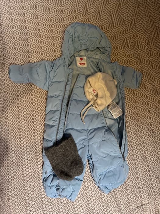 пуховий комбінезон Reima і шапка Reima