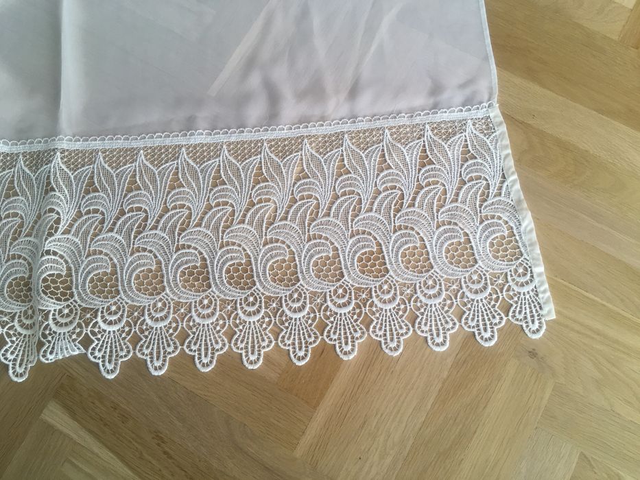 gładka firanka na drzwi balkonowe 100x233cm z gipiurą