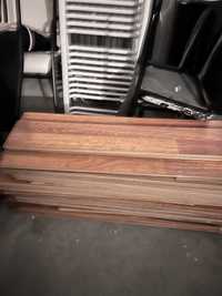 Panele 130x20 cm kolor ciemnego drewna