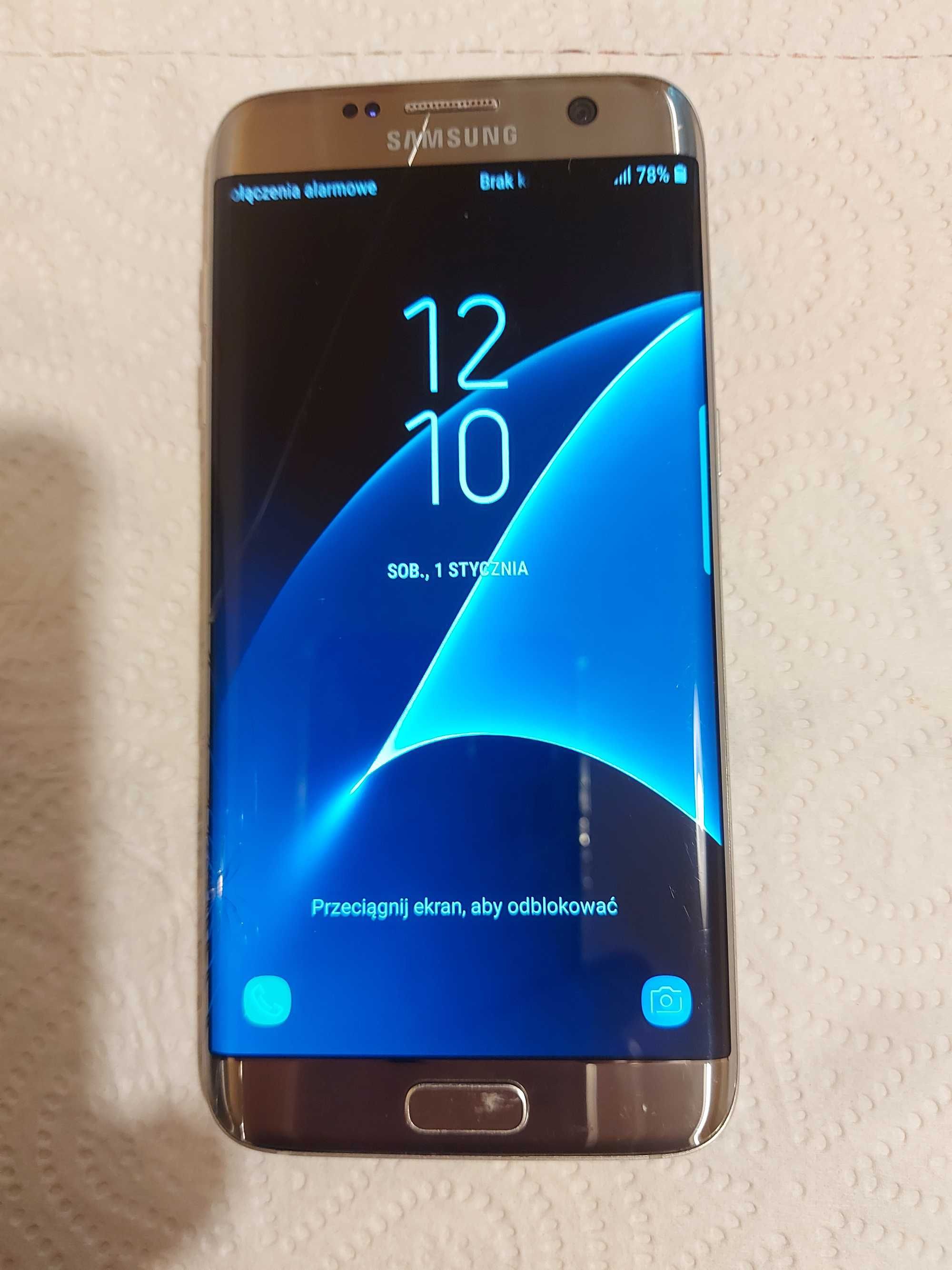 Samsung s7 edge sprawny w 100% lekko uszkodzony android 8