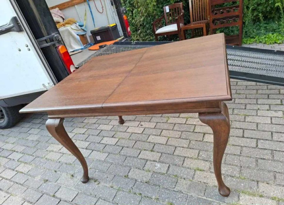 Piękny stół drewniany lite drewno dębowe rozkładany stylowy FV DOWÓZ