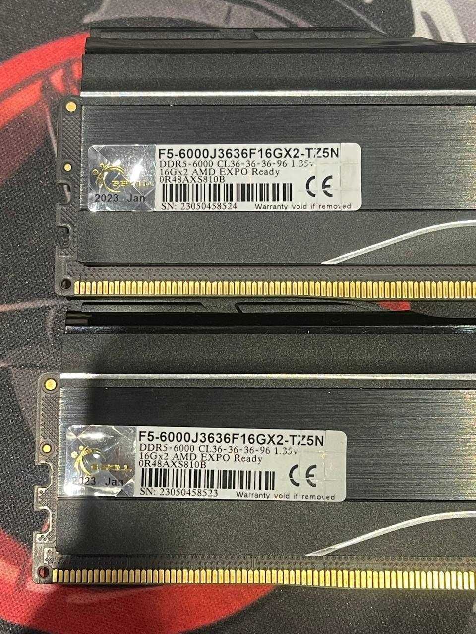 Оперативна памʼять DDR5 G.Skill 32gb 2x 16gb 6000mhz CL36 Hunix M-die