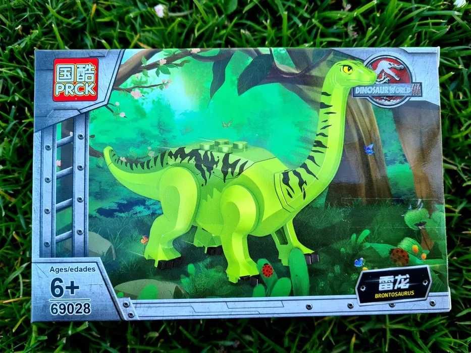 Klocki figurka _ nowy zielony dinozaur zabawka