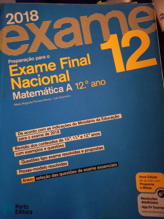 Livros exame final 12°ano Português/Matemática