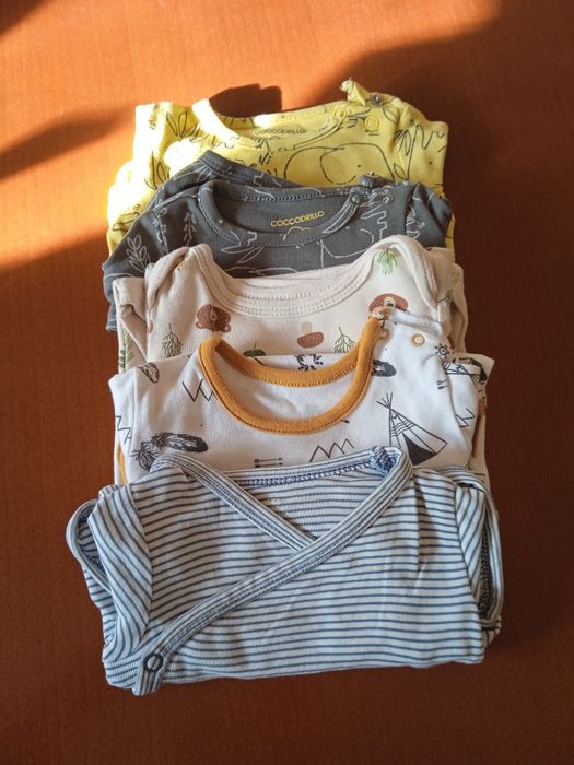 Zestaw 5 body z długim rękawem rozmiar 68 dla chłopca