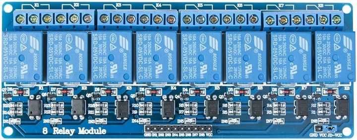 Moduł przekaźnika Elegoo DC 5 V do Arduino Uno 8-kanałowy