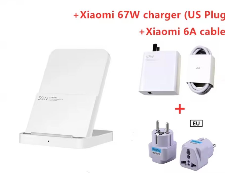 Беспроводное зарядное устройство Xiaomi wireless charger 50W, 55W