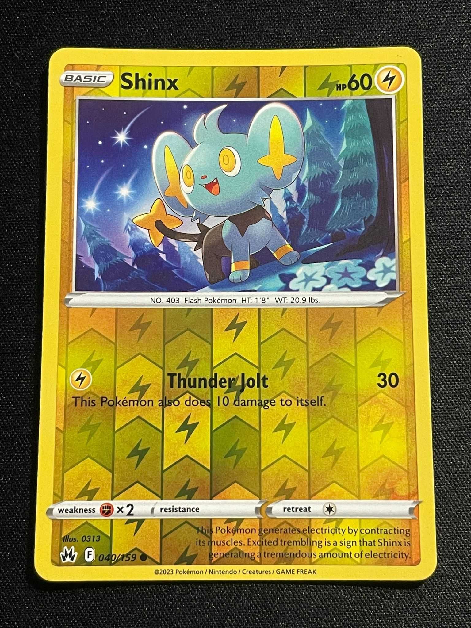 Carta Pokémon Shinx 40/159 Crown Zenith