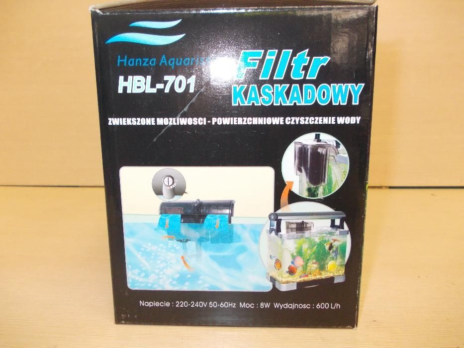 NOWY Filtr HBL kaskadowy akwarium HBL-701 HBL-501 HBL-301 wkłady