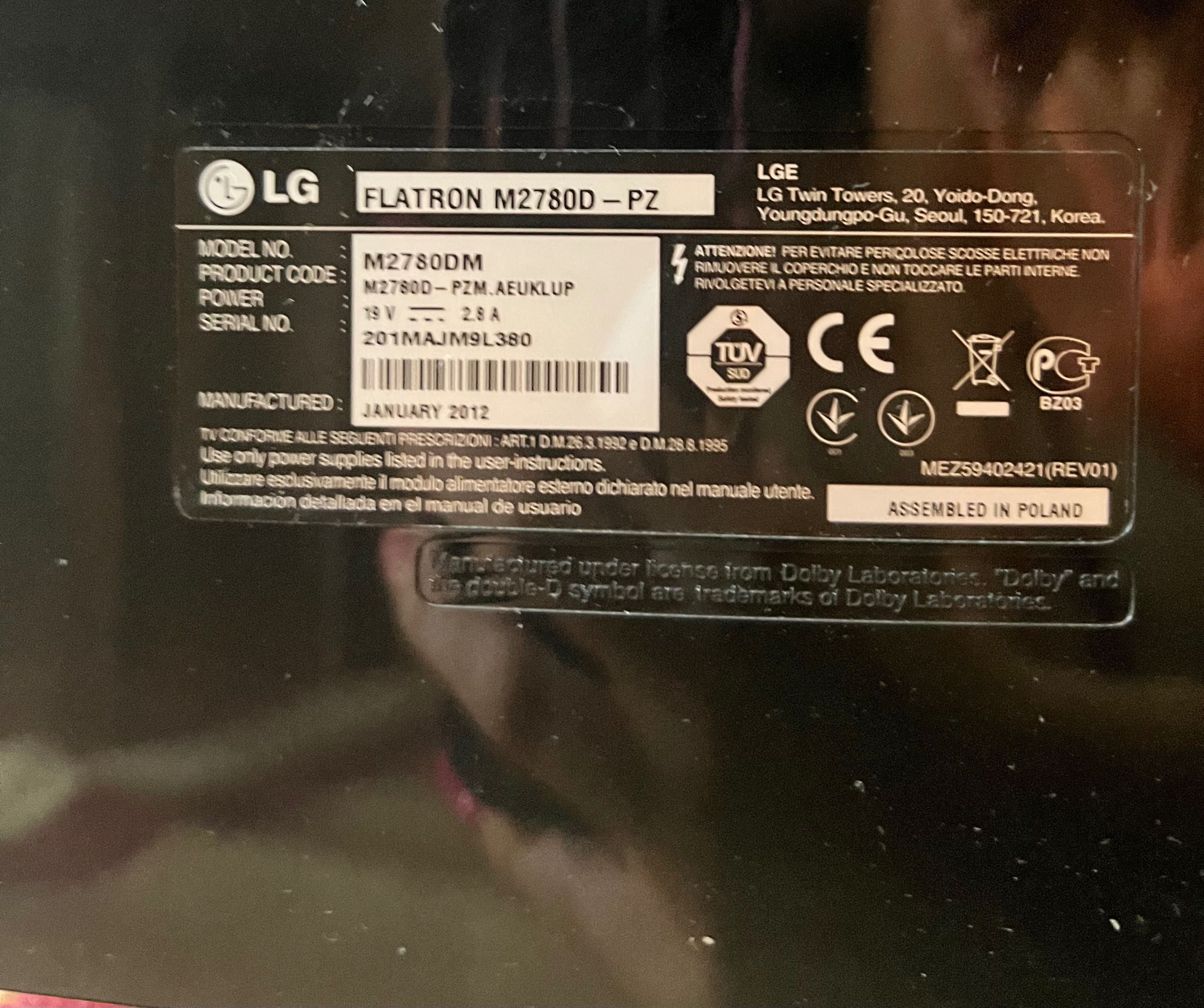 LG Flatron M2780D - PZ monitor z funkcją TV