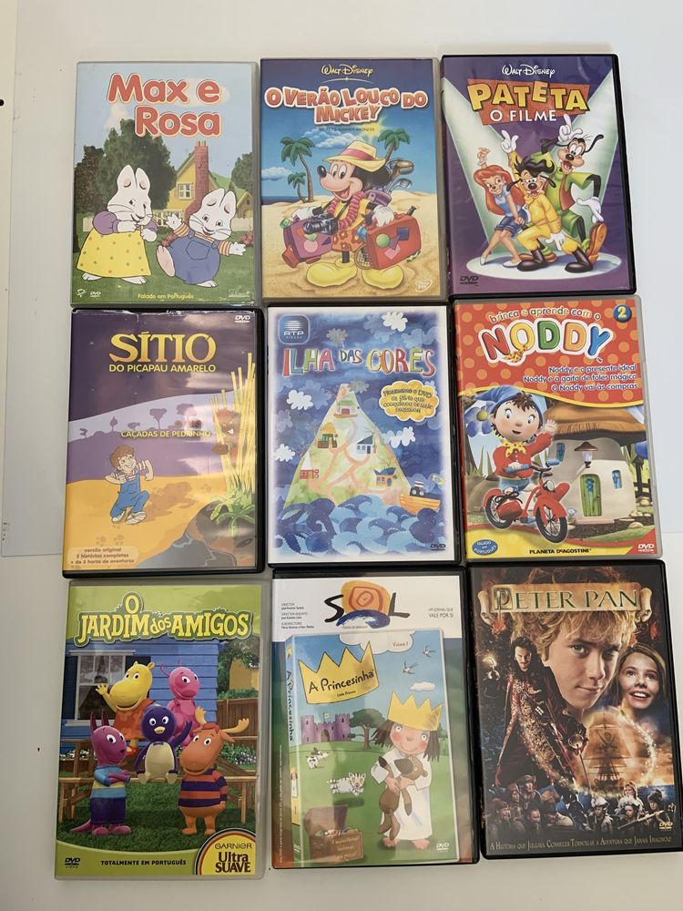 DVDs de filmes infantis