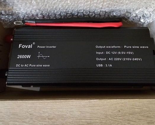 Інвертор-перетворювач напруги 2600w/1300w чистий синус