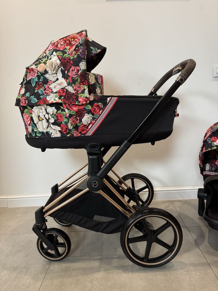 Cybex Priam 4.0 3w1 Spring Blossom Dark / Rose Gold